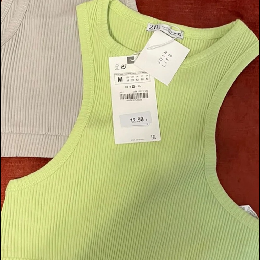 ZARA RIBBED HALTER TOP